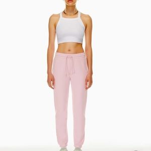 TNA Cozy Fleece Perfect Sweatpants - size small - Crystal pink / rose Crystal